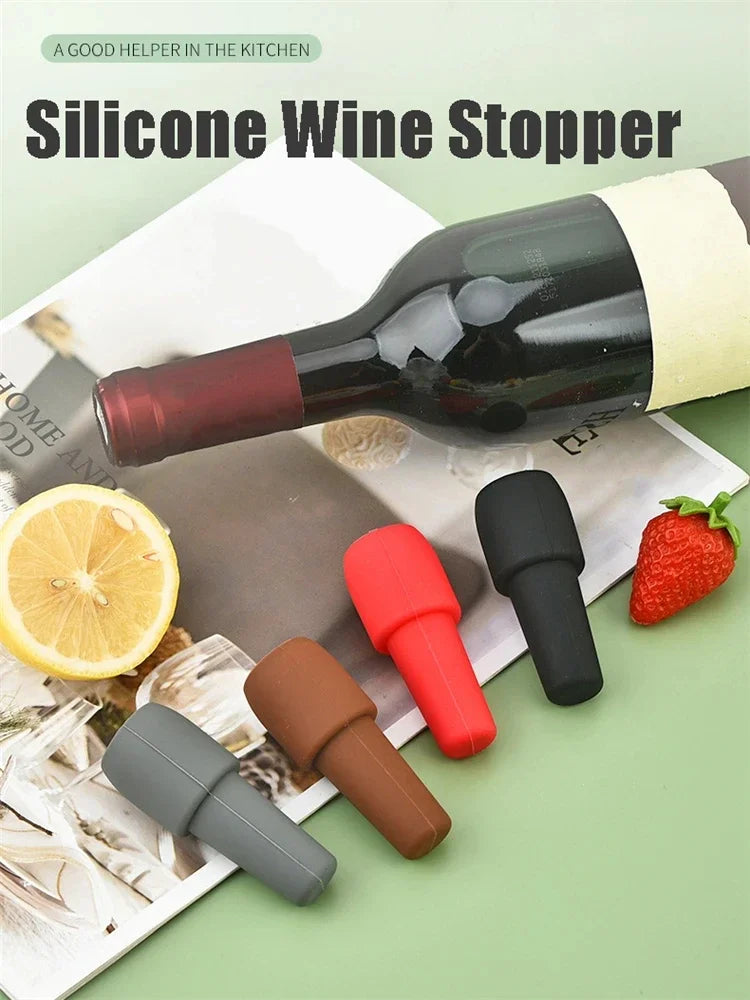 Reusable Silicone Wine Stoppers Keep Champagne Fresh - Smarsty