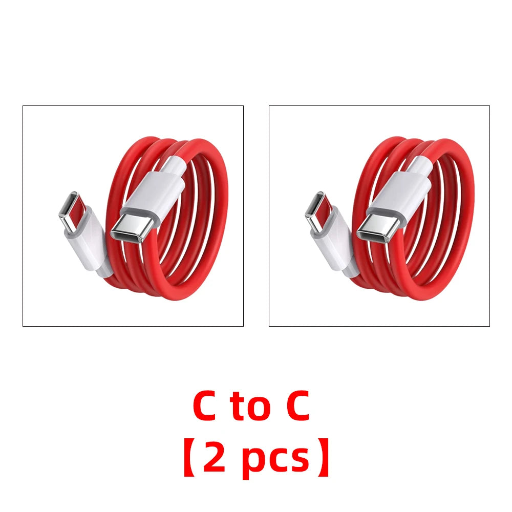 Oneplus 13 12 11 Cable Original 80W Supervooc Warp Charge Usb Type C Cable 100W Fast Charge One Plus 10T Nord CE 4 10 Ace 3 Pro - Smarsty