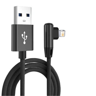 90 Degree USB Cable For iPhone 14 13 12 11 Pro Max X XR 6s 7 8 Plus 2m 3m Lead Mobile Phone Fast Charging Cord Data Charger Wire - Smarsty