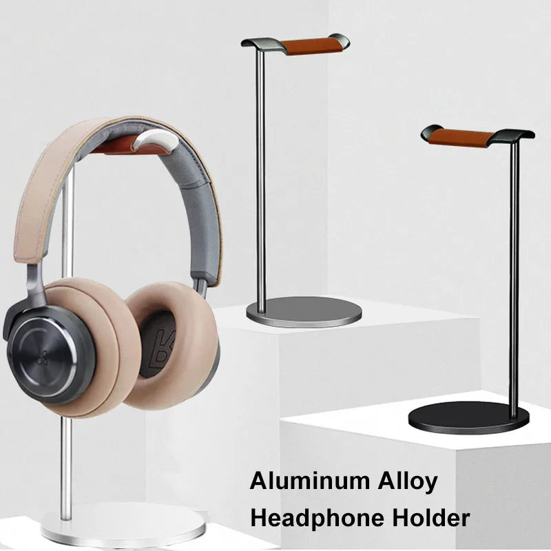 Curved Aluminum Headphone Stand with Sturdy Base - Smarsty