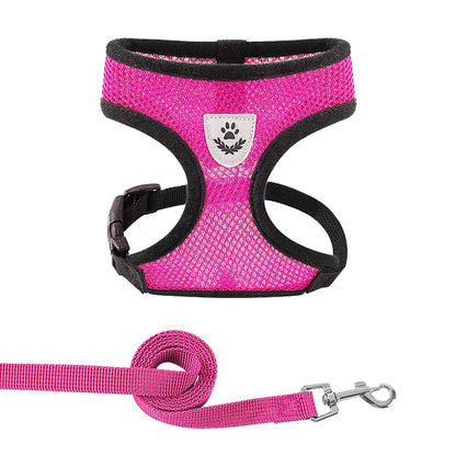 Breathable Adjustable Cat Dog Harness with Reflective Features - Smarsty