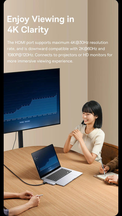 Versatile 4K USB-C Hub with HDMI and Thunderbolt Support - Smarsty