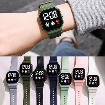 Kids Waterproof Sport Digital Watch with Silicone Strap - Smarsty