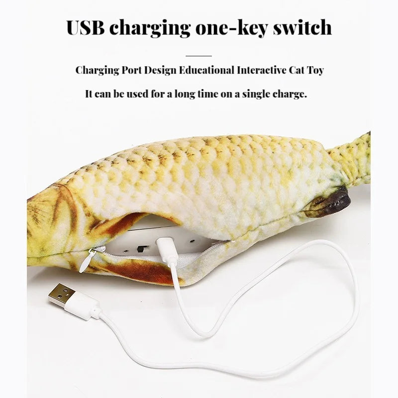 Electric Cat Toy Dancing Fish Interactive Plaything - Smarsty