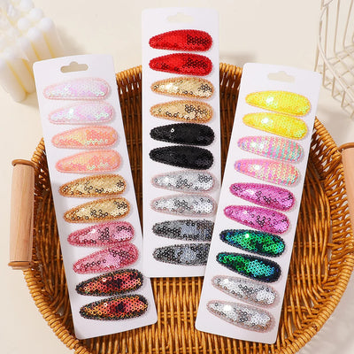 10 Pcs Cotton Alloy Hair Clips for Kids - Smarsty