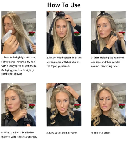 Heatless Curling Rod Headband For Soft Shiny Easy Curls - Smarsty