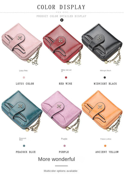 Women Wallets and Purses PU Leather Money Bag Female Short Hasp Purse Small Coin Card Holders Blue Red Clutch New Women Wallet - Smarsty
