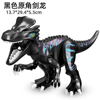 Jurassic World 3 Brutal Raptor Building Blocks Dinosaur Bricks Tyrannosaurus Indominus I-Rex Assemble Toy For Children by Smarsty