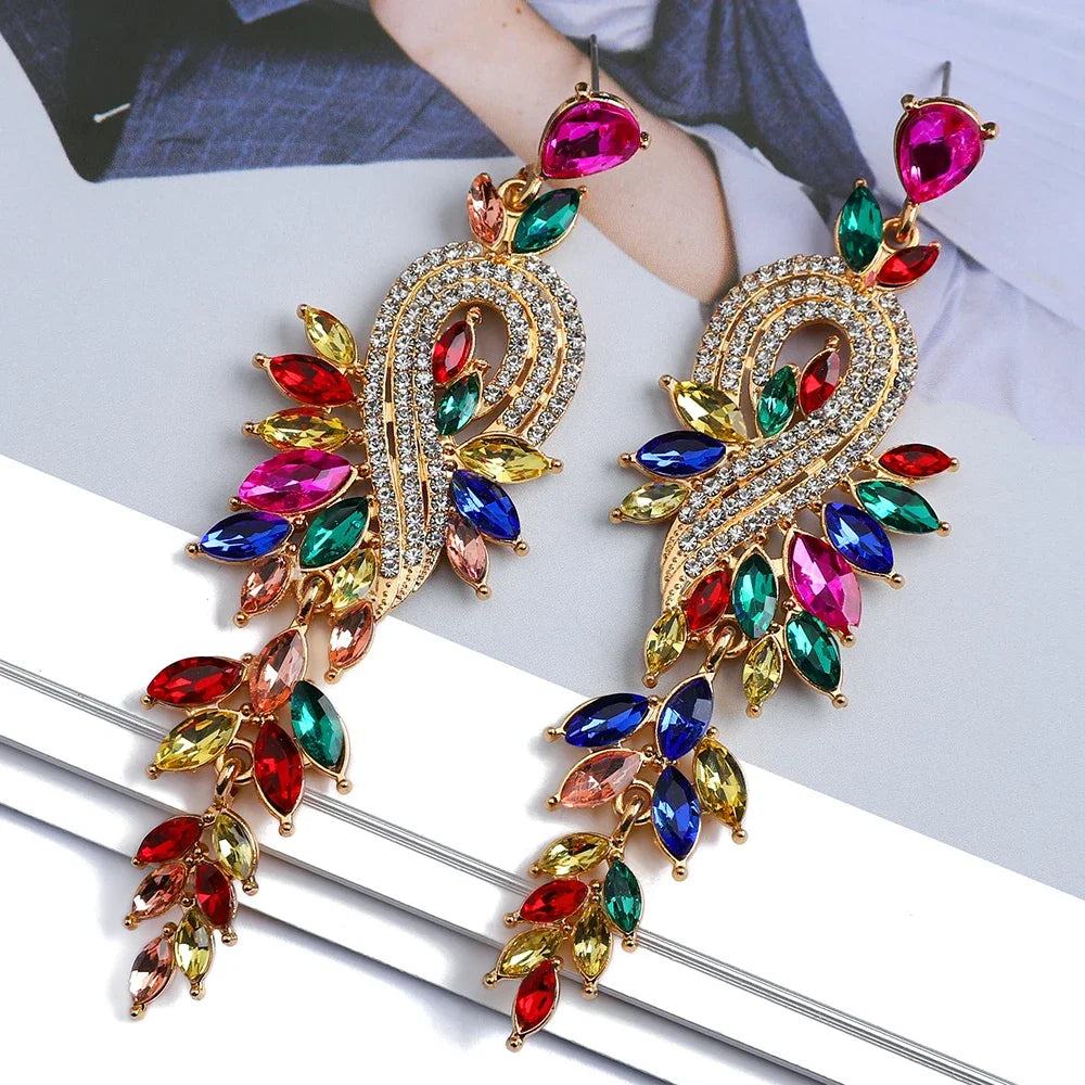 Trendy Long Tassel Leaf Earrings for Unique Holiday Style - Smarsty