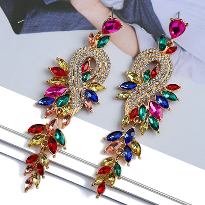 Trendy Long Tassel Leaf Earrings for Unique Holiday Style - Smarsty