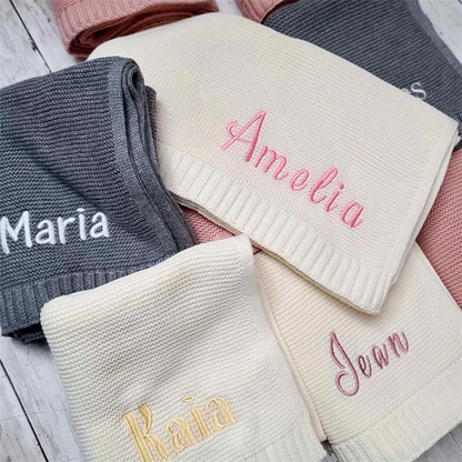 Personalized Baby Blanket with Embroidered Name for Newborns - Smarsty