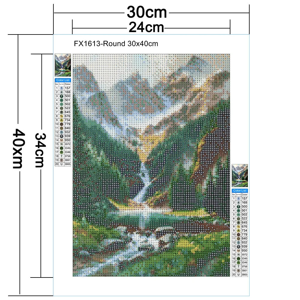5D Round Diamond Painting Scenic Forest Art - Smarsty