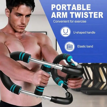Adjustable Twister Arm Trainer Chest Exerciser, Portable Detachable Twister Bar, 44–110 lb Resistance