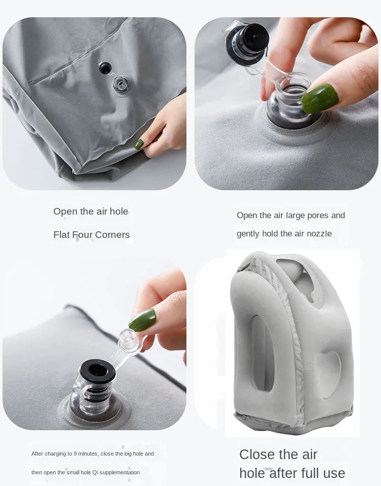 Portable Inflatable Travel Pillow for Ultimate Neck Support - Smarsty
