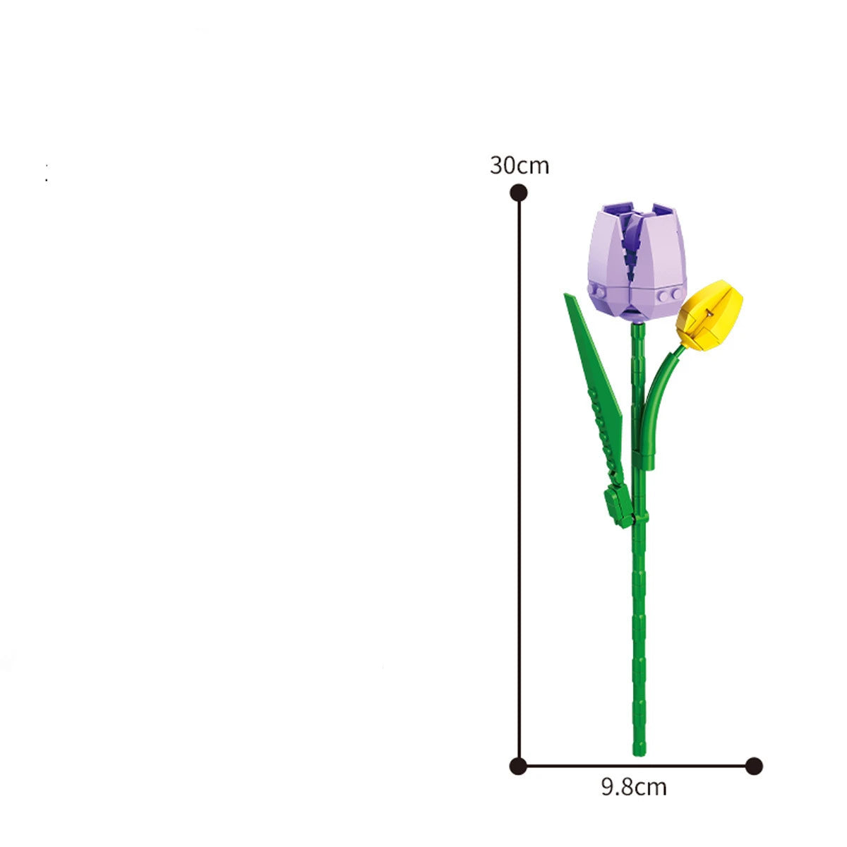 13 Styles Pretty Flower Building Blocks Rose Valentine's Lavender Peach Lily Of The Valley Tulip Bricks DIY Home Ornaments by Smarsty