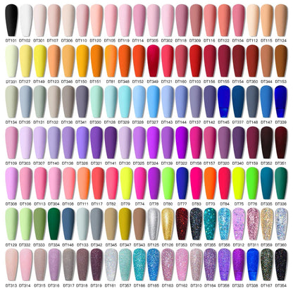 Macaron Series Gel Nail Polish Set with Glitter - Smarsty
