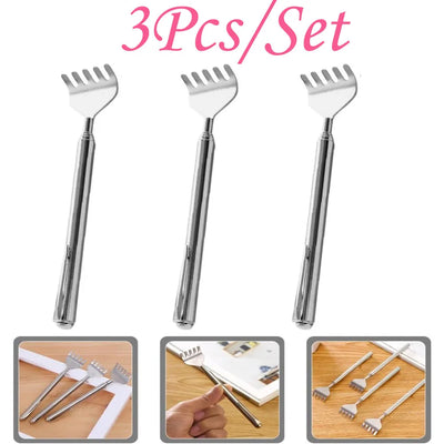 silvery Telescopic Back Scratcher,  Portable Extendable Stainless Steel  Scratchers for Men Women ，Mothers Gifts，Gifts For Men，G - Smarsty