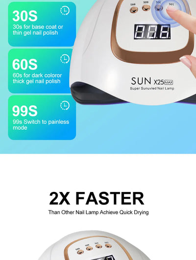 81LED UV Nail Lamp with Timers and Auto Sensor - Smarsty