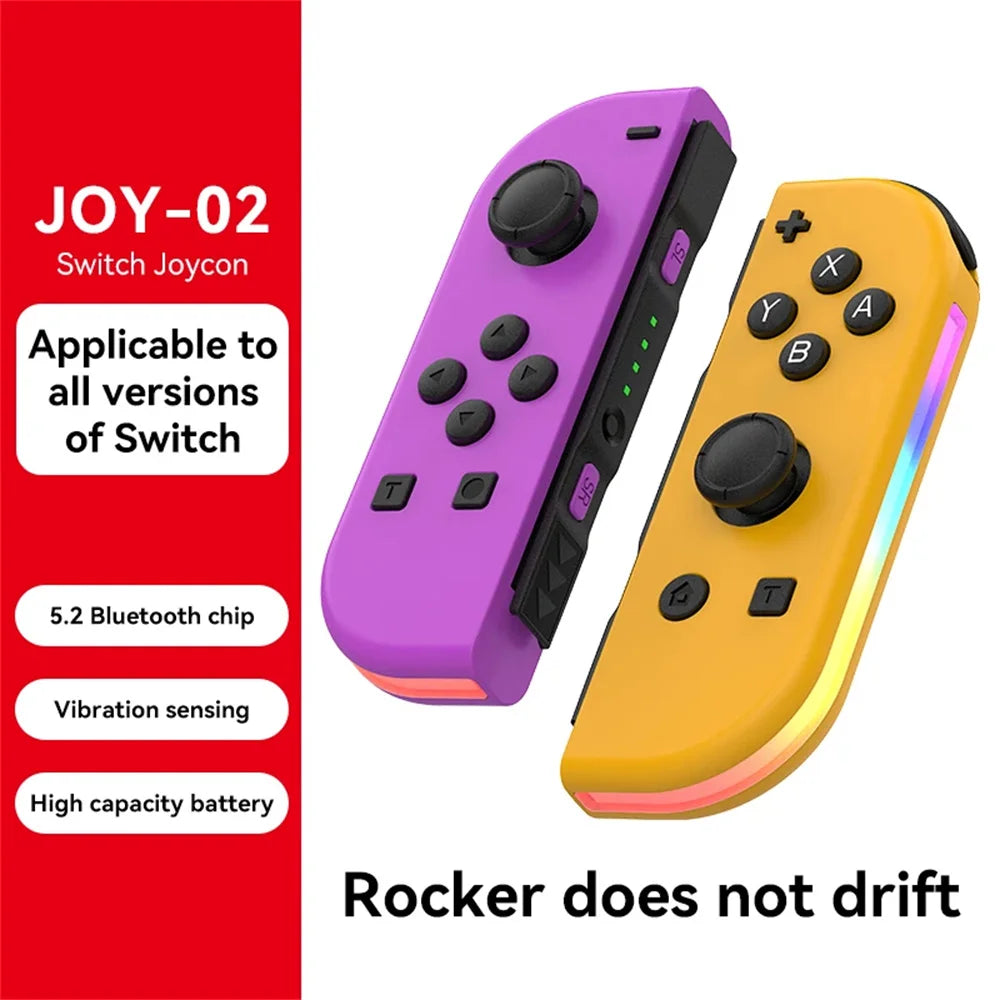 BT 5.2 RGB LED Joy Controller for Nintendo Switch - Smarsty