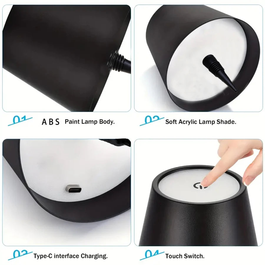 Wireless Bottle Lamp with 3-Color Touch Control - Smarsty