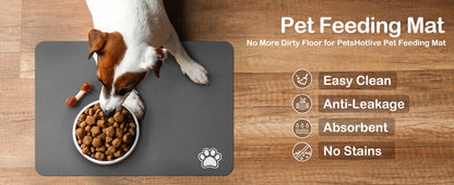 Absorbent Pet Feeding Mat for Easy Clean Up - Smarsty