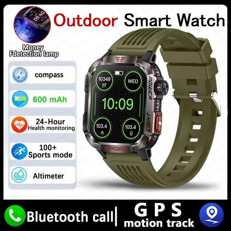 Waterproof Military GPS Smart Watch With Bluetooth Call - Smarsty
