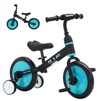 UBRAVOO Fit 'n Joy Beginner Toddler Training Bicycle for Boys Girls 2-4, 4-in-1 Kids Balance Bike with Pedals & Training Wheels - Smarsty