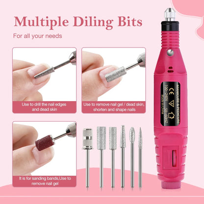 YIKOOLIN Electric Nail Drill Machine Kit for Perfect Manicures - Smarsty