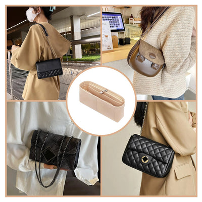 Trendy Felt Insert Bag Organizer Makeup Organizers Liner Perfect for Brand Women's Handbags Cosmetic Bags Bag Accesories - Smarsty