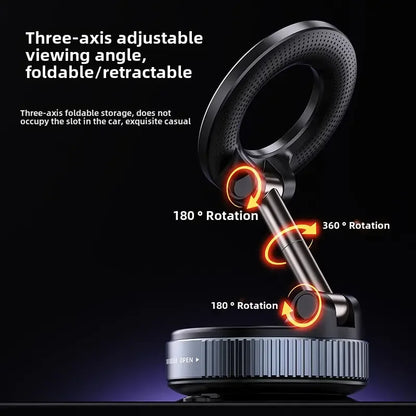 Foldable Magnetic Car Phone Holder With 360 Degree Rotation - Smarsty