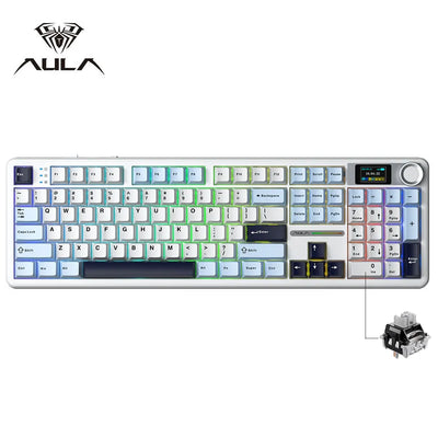 Tri Mode Gaming Mechanical Keyboard With TFT Display - Smarsty