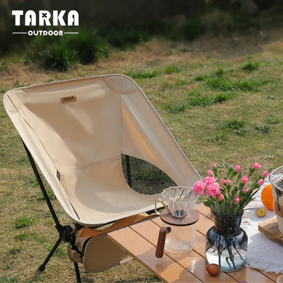 TARKA Foldable Camping Chairs Set Lightweight folding Chair Ultralight Backpacking Moon Chairs for Garden Picnic Beach Fishing by Smarsty
