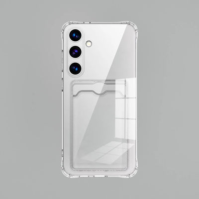 Transparent Card Slot Silicone Case For Galaxy Phones - Smarsty