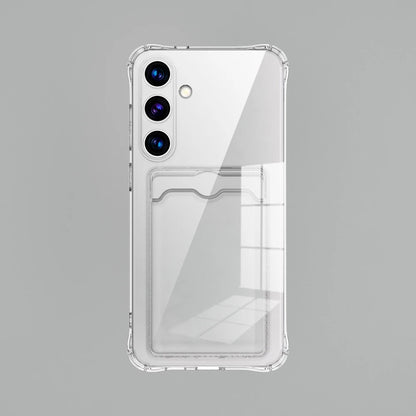 Transparent Card Slot Silicone Case For Galaxy Phones - Smarsty
