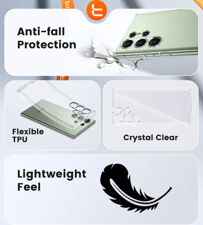 Clear TPU Phone Case For S21 S22 S23 S24 Dustproof - Smarsty