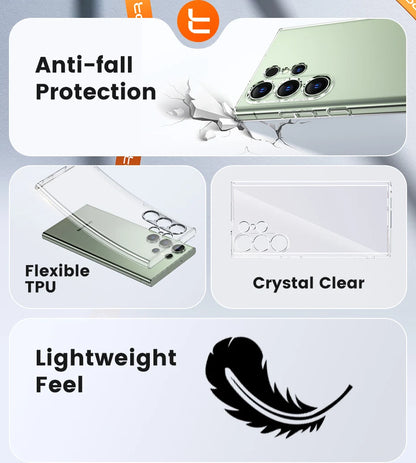 Clear TPU Phone Case For S21 S22 S23 S24 Dustproof - Smarsty