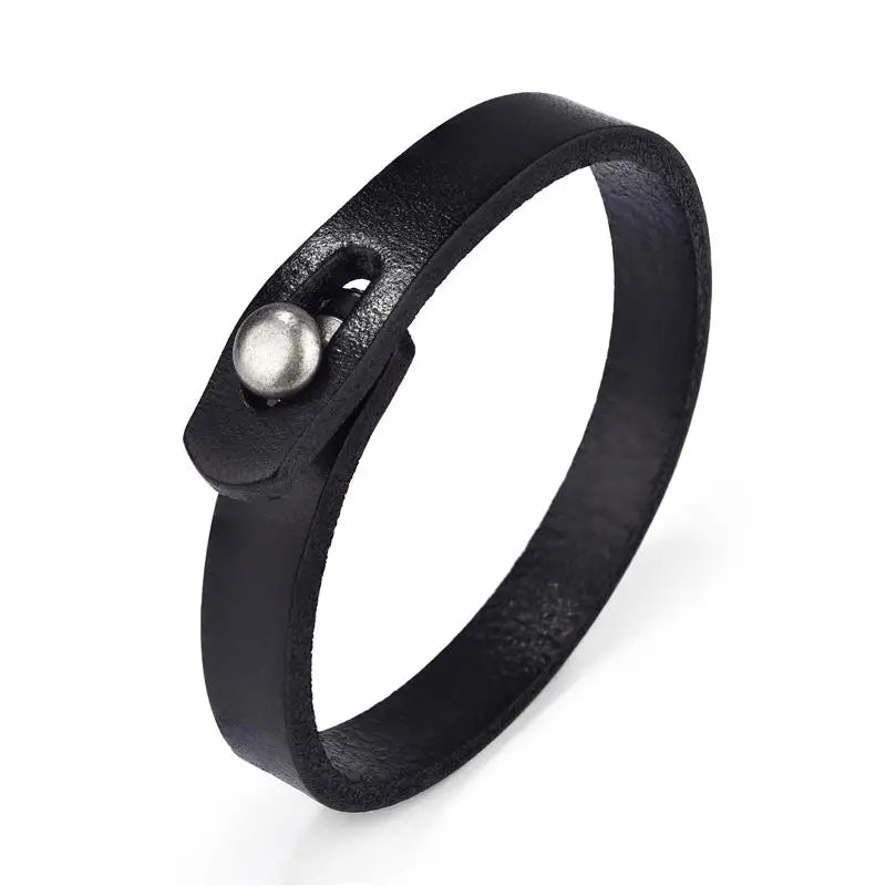 Vintage Genuine Leather Wrap Bracelet Durable Punk Wristband - Smarsty