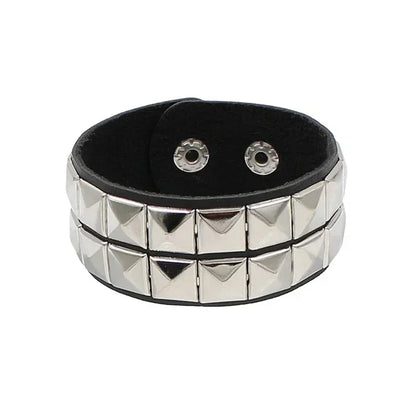 Punk Hip Hop Leather Skull Bracelet for Unisex Fashion - Smarsty