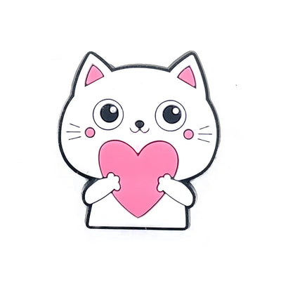 1Pcs PVC Pink Heart Shoe Charms Cute Animal Shoe Decorations Pins for Women Girls Sandal Buckles Accessories Gift - Smarsty