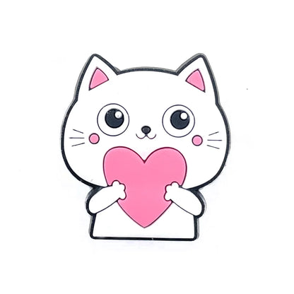 1Pcs PVC Pink Heart Shoe Charms Cute Animal Shoe Decorations Pins for Women Girls Sandal Buckles Accessories Gift