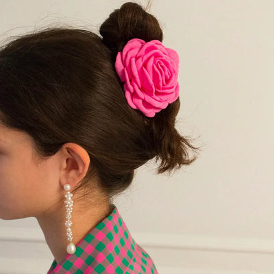 Elegant Rose Hair Clip For Women Secure Back Hair Style - Smarsty