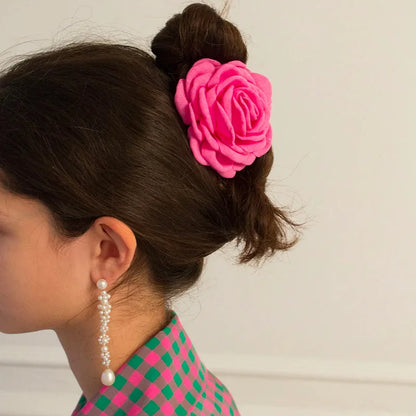 Elegant Rose Hair Clip For Women Secure Back Hair Style - Smarsty