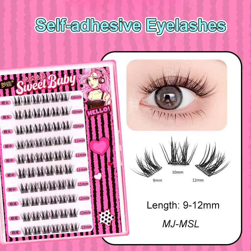 Self Adhesive Cluster Lashes for Effortless Application - Smarsty