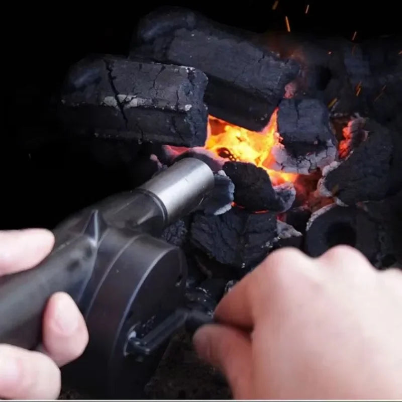 Portable Hand Crank Fan for Easy BBQ Fire Starting - Smarsty