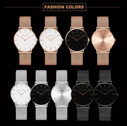 Rose Gold Women's Bracelet Watch with Japan Quartz Movement - Smarsty
