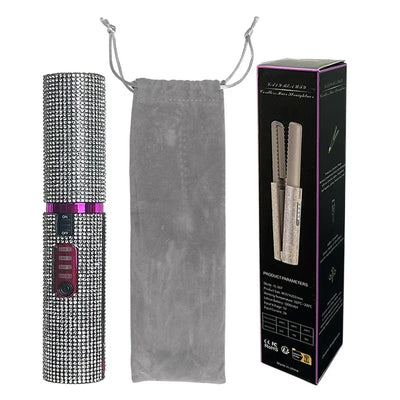 2 in 1 Wireless Hair Straightener and Curler Brush - Smarsty