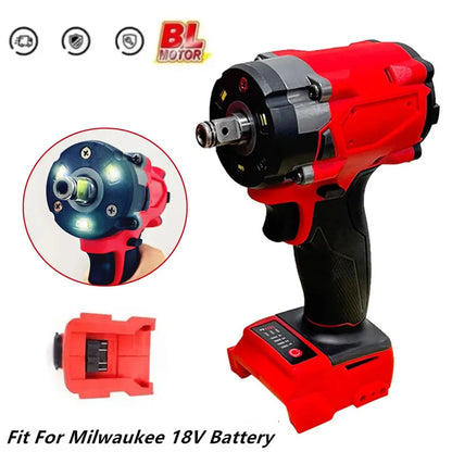 Brushless Impact Wrench 500Nm Cordless Electric Driver - Smarsty