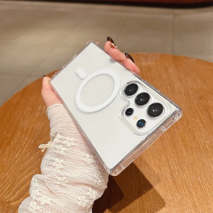 MagSafe Clear Acrylic Galaxy Phone Case Anti Fall Protection - Smarsty