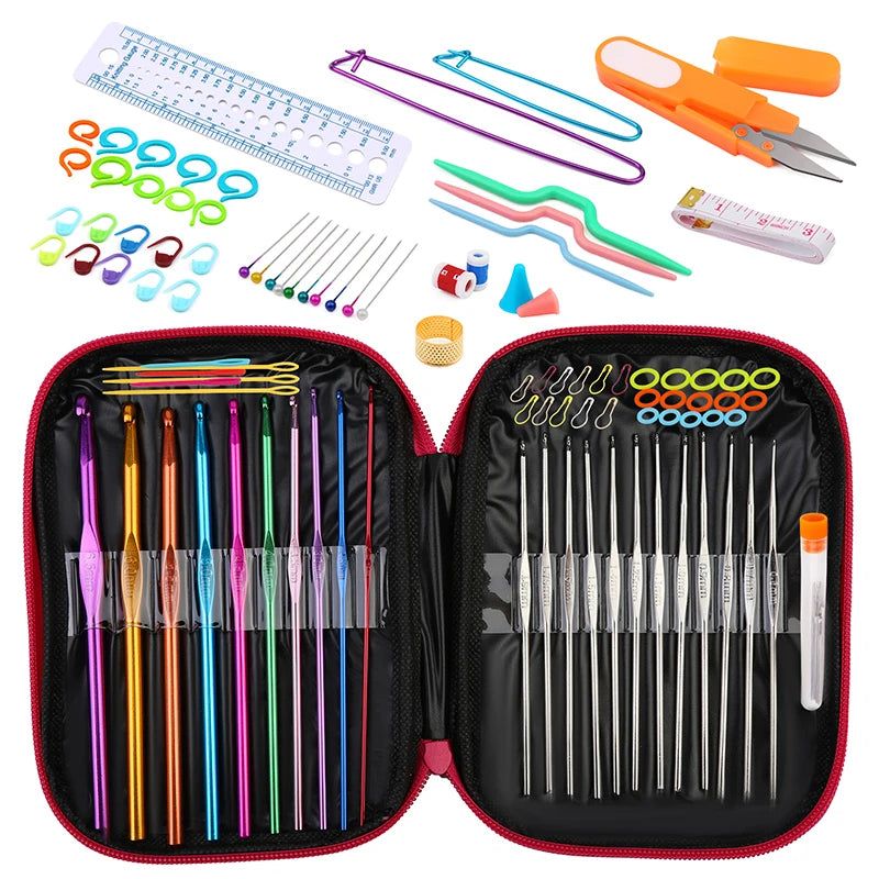 KRABALL Crochet Hook Set with Yarn Accessories Bag - Smarsty