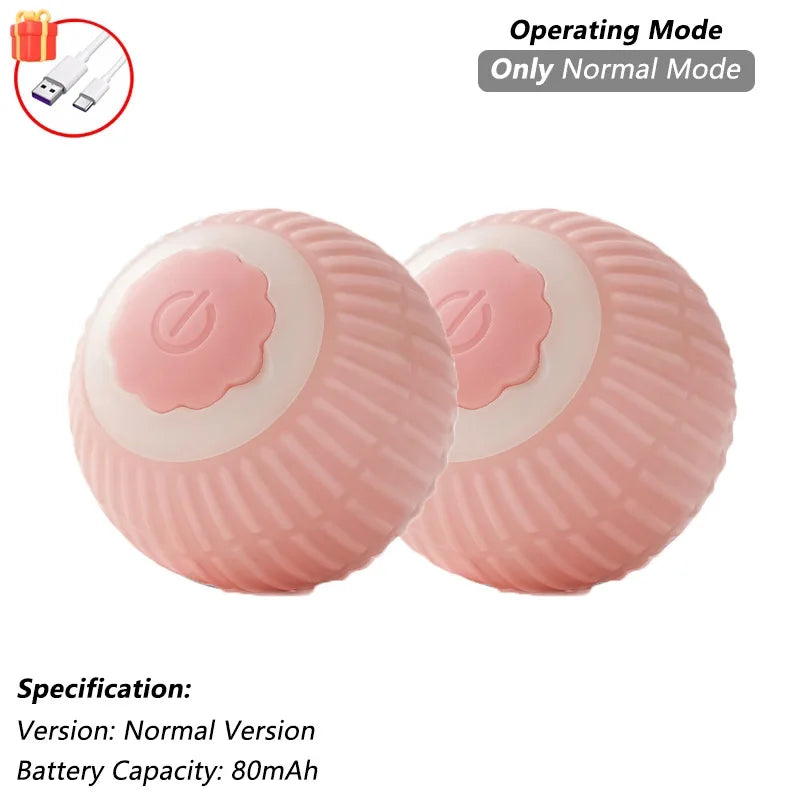 Automatic Rolling Cat Ball Toy with Rechargeable Faux Tail - Smarsty